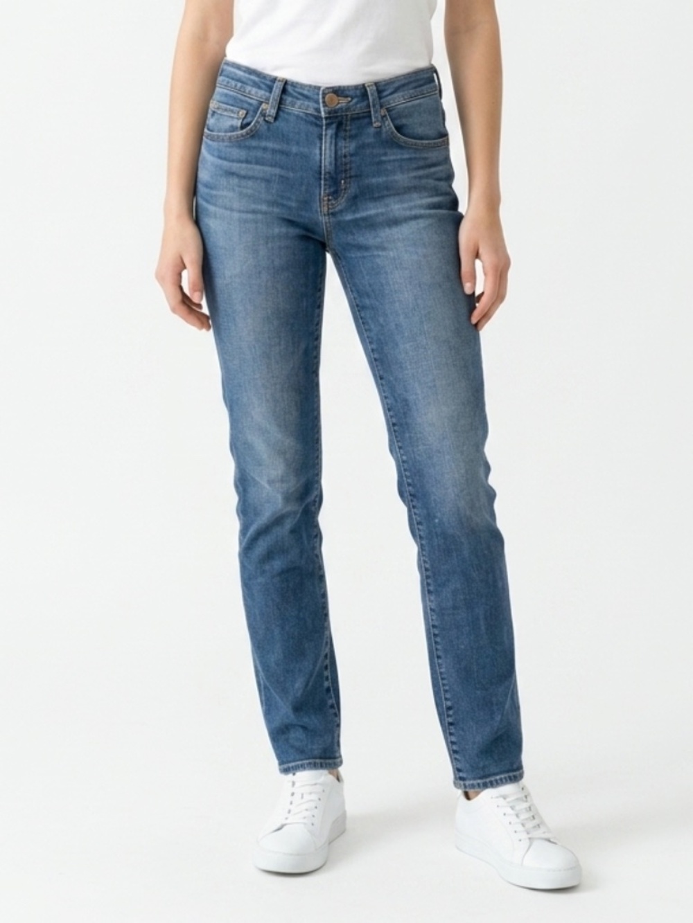 Big Star • Brigitte Slim Straight Jeans 29R Medium Wash Stretch Denim